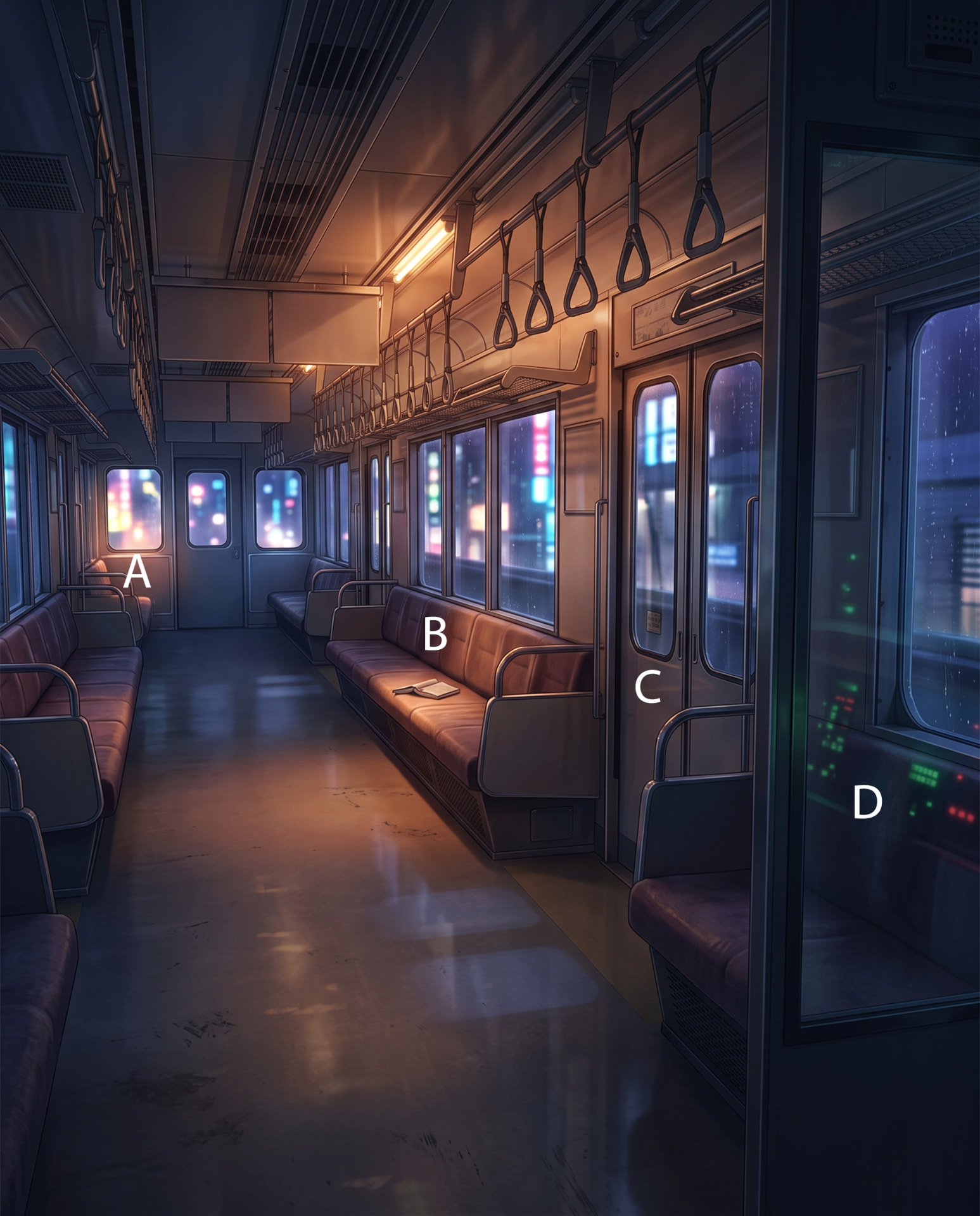 深夜電車座位潛意識測驗